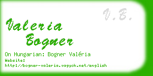 valeria bogner business card