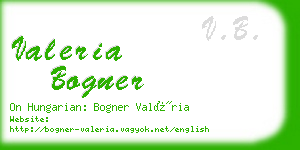 valeria bogner business card
